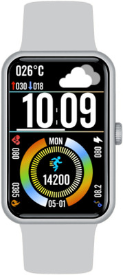 Time Up Ultra Slim Light Weight Compact Screen Bluetooth Calling Android & IOS Supported Smartwatch(Grey Strap, Free Size)