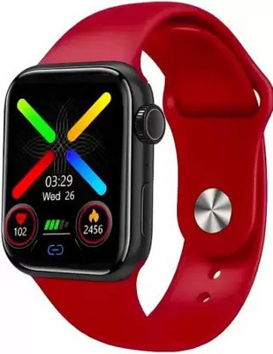 NKL Latest Crown Working Smartwatch Series 7 Bluetooth Calling Value Of Money Smartwatch(Red Strap, FREE)