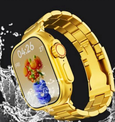 GameSir S9 Ultra Touch Watch BT Calling IP67 Waterproof NO Color Fade Strap Music Play Smartwatch(Gold Strap, Free Size)