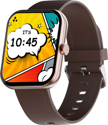 Ambrane Wise Eon Max with 2.01'' Lucid display, BT Calling, with customisable watch face Smartwatch(Burgundy Strap, Regular)