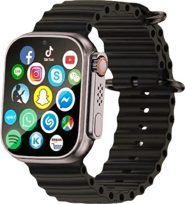 BOOMLY T800 Android Smart Watch Men 4G Network BT Call Smartwatch(Black Strap, Free Size)