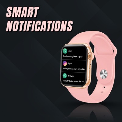 Wyltron Stylish Smartwatch pink T55 series 8 Bluetooth Calling Fitness Smartwatch(Pink Strap, Free Size)