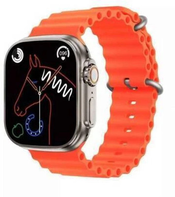 SMARTPLANETSP T800 Ultra with WiFi GPS 4G W27 Smartwatch(Orange Strap, Free Size)