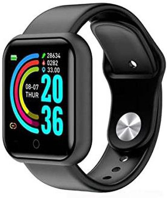 OMAZONE Heart Rate Monitor for Girls & Boys Smart Watch for Men,Women (Pink) Smartwatch(Black Strap, Free Size)