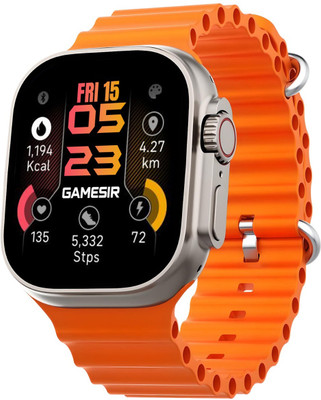 GameSir Melbon T800 BT watch 2 Inch Big Full Screen Sunlight Proof Display Many Features Smartwatch(Orange Strap, Free Size)