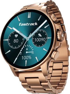 Fastrack Marvellous FX2-1.54|Super AMOLED|1000 Nits|Luxury SS Strap|Premium Fashion Men's Smartwatch(Rose Gold Strap, Free Size)