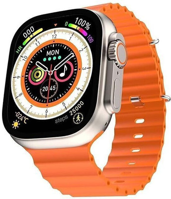 Wrixty Smart Watch T800 Ultra Men Women Bluetooth Calls Smartwatch(Orange Strap, Standart)