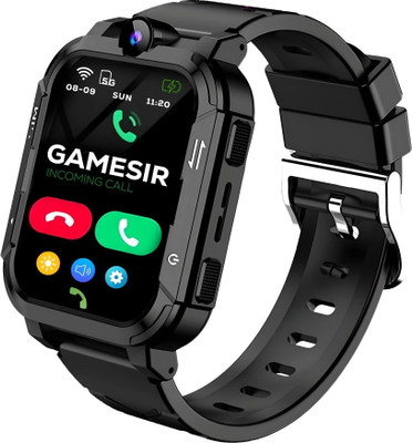 GameSir Safeguard 4G/5G Smart Watch for Kids - Video Calling, & Emergency Alerts Smartwatch(Black Strap, Free Size)