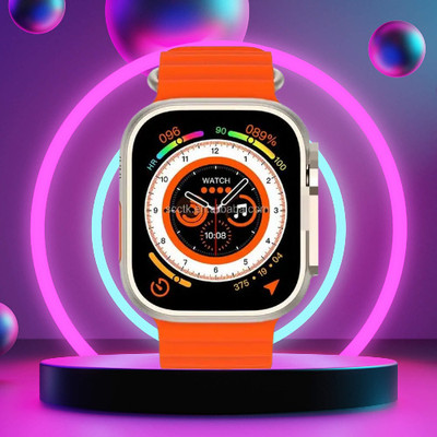 Svcreation T800 8 Ultra Smart Watch Bluetooth Calling, Sports Mode Wireless Charging Health Smartwatch(Orange Strap, For All)