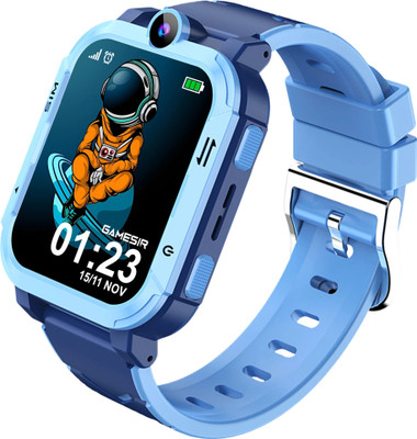 GameSir Safeguard Smartwatch with 4G/5G Calling, GPS, LBS, Bluetooth, Wi-Fi, and SOS Smartwatch(A Sky Blue Strap, Free size)