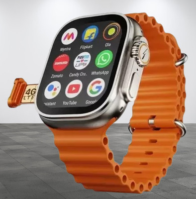 STAR A1 T10 Ultra Edition smart watch with WiFi GPS SIM card 5G Smartwatch(Orange Strap, Free Size)