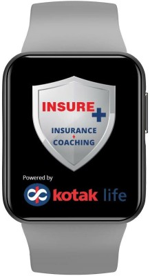 GOQii Smart vital lite Health & Life Insurance with 3 months Personal Coaching Smartwatch(Black Strap, Regular)