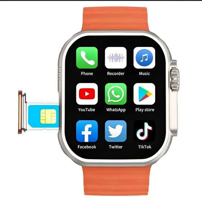Tarido T800 Ultra smartwatch with Bluetooth Calling Smart Watch Smartwatch(ORANGE Strap, Free Size)