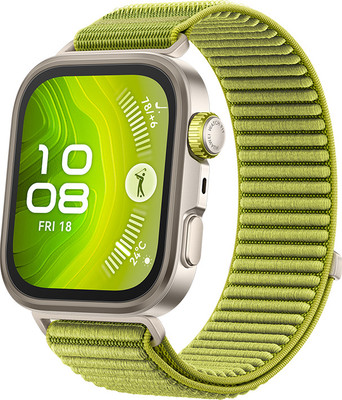 Huawei Watch Fit 4Pro, Titanium Body, Free dive, 100+ Sports mode, GPS, 10 Days Battery Smartwatch(Green Strap, Free Size)
