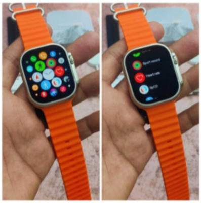 FRONY New T800 Ultra 8 Smart Watch, Big Display (Orange Strap) Smartwatch Smartwatch(MULTICOLOR Strap, Free)