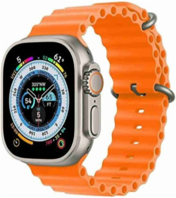 GLowcent T800 ultra BT calling smartwatch compatiable with all Smart phones G198 Smartwatch(Orange Strap, Free Size)