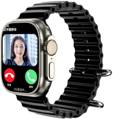 RLS T800 Ultra HD Display|BT Calling|100+ Sports Modes & Watchfaces|Calculator Smartwatch(black Strap, Free Size)