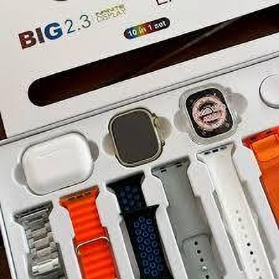 MBS 7 strap ultra series Watch and earbuds combo Smartwatch(Multicolor Strap, Free Size)