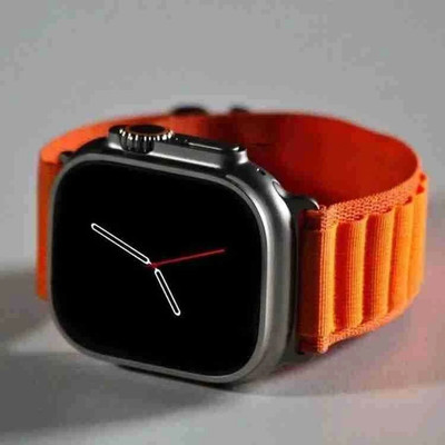 MM telecom T800 Ultra smart watch with WiFi GPS Sim Card 4G W29 Smartwatch(ORANGE Strap, FREE SIZE)