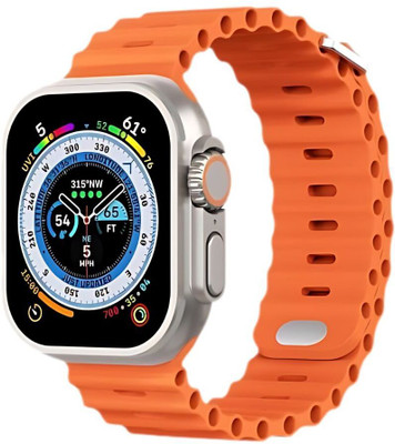 OneXsale T800 Ultra Bluetooth calling Multiple Watch Faces, Camera, Fitness Tracker Smartwatch(Orange Strap, 1.75)