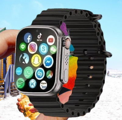 Vinayak T800 Ultra smart watch with WiFi GPS SIM card 4G S9 Smartwatch(Black Strap, Free Size)