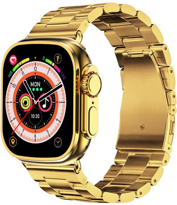 Neel Enterprises S9/i20/7in1/t800 Ultra Smart watch men & women Smartwatch(Gold Strap, Free Size)