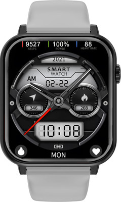 Time Up 2024 Android iOS Calling Music Speaker Health & Fitness Touchscreen Smartwatch(Grey Strap, M)