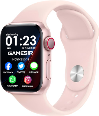 GameSir TimeNova Smartwatch with Bluetooth Calling, Fitness Tracker, SpO2, AI Voice Smartwatch(PinkY Strap, 2.01 Free size “Stay Connected, Stay Fit – TimeNova Has It All!”)