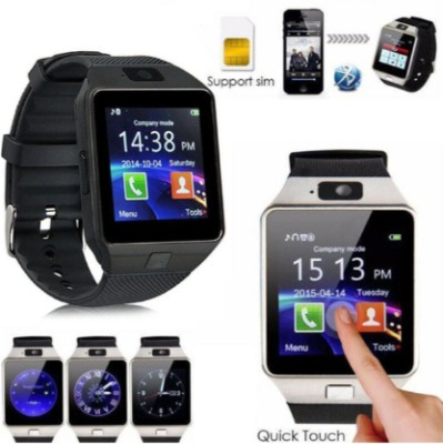 SYARA DZ09_13Smartwatch: 4G Smartphone Compatible, Camera & SIM Support2 Smartwatch(Black Strap, Free)