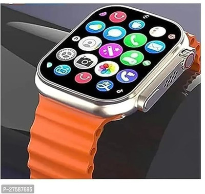 Ephemeral T800 Ultra Smartwatch Series 8 with Bluetooth , Fitness & HD Display Smartwatch(ORANGE Strap, FREE SIZE)