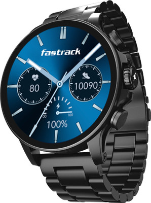 Fastrack Marvellous FX2-1.54|Super AMOLED|1000 Nits|Luxury SS Strap|Premium Fashion Men's Smartwatch(Gun Strap, Free Size)