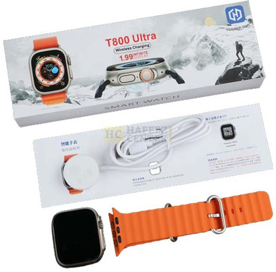 TechElectro T800 Smartwatch(Orange Strap, FREE SIZE)