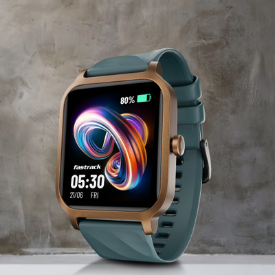 Fastrack Revoltt FS1|1.83 Display|BT Calling|Fastcharge|110+ Sports Mode|200+ WatchFaces Smartwatch (Teal Strap, Free Size) For Rs. 999 @ 75 %