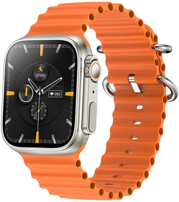 SHIVAAY ENTERPRISES T800 Ultra Smart Watch With Wireless Charging T84 Smartwatch(Orange Strap, Free Size)