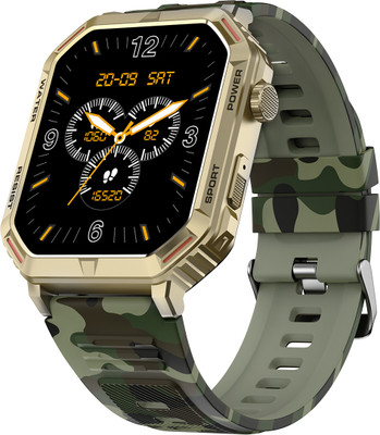 Fire-Boltt Commando 1.95 AMOLED Smart Watch, 123 Sports Modes, And Bluetooth Calling Smartwatch  (Camo Green Strap, Free Size) For Rs. 1599 @ 47 %
