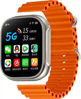 MM telecom T800 Ultra Smart Watch Series 8 For Men & Women Smartwatch Smartwatch(ORANGE Strap, FREE SIZE)