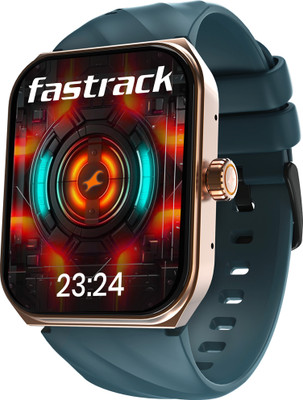 Fastrack Revoltt X2 with 1 91 BT Calling Rotating Crown 60 Hz Refresh Rate Fast Charge Smartwatch Green Strap Free Size