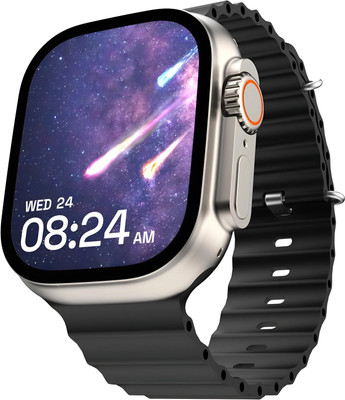 wipix New T800 Ultra Smart Watch with Bluetooth Calling, wireless charging pad games Smartwatch(BLACK Strap, Free Size)