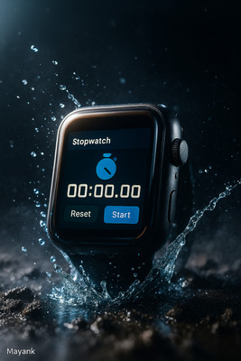 Mayank T500Pro HD Display Bluetooth Calling, Notifications, Music Smartwatch Smartwatch(Black Strap, Free Size)
