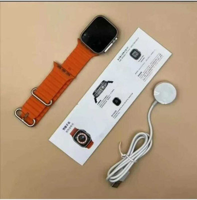 TechElectro S 8 Bluetooth Calling Function Smartwatch Fitness & Outdoor Smartwatch(ORANGE Strap, FREE SIZE)