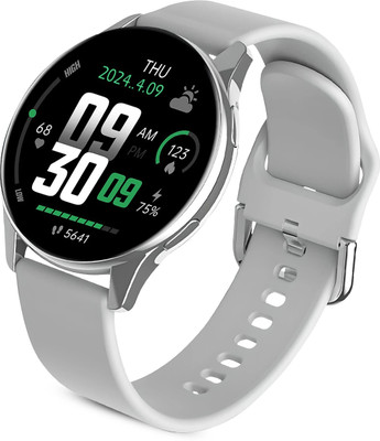GameSir Grey Active 2 Bluetooth Calling Watch Fitness Health Sports Weather Music Smartwatch(Grey Strap, 1.5 Inch Round Amoled Sunlight Proof Display)