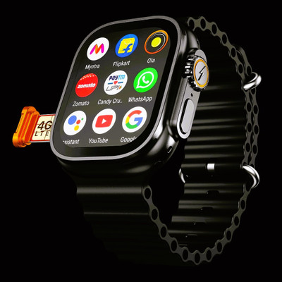 Onikuma T800 ULTRA Smart Watch No sim card Opetion Smartwatch NO sim card Smartwatch(BLACK Strap, Free Size)