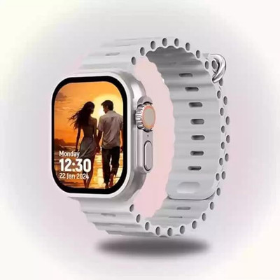 wipix T10 Ultra smart Watch & Warless Charger Bluetooth Calling Smartwatch(GREY Strap, Free Size)