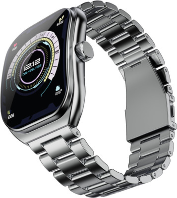 GOBOULT Trail Pro 2.01'' 3D Curved Display + AMOLED, 250+ Watch Faces Smartwatch(Silver Strap, Free Size)