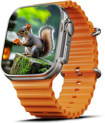 wipix New T800 Series 8 Ultra Smart Watch HD 1.99 Inch Display BT no sim gaming Smartwatch(Orange Strap, Free Size)