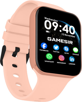 GameSir T-Storm Pink-A1 Full Screen Touch Watch Specially Made for Girl & Women Smartwatch(Pink Strap, 2.01 Inch Full Screen Display Notifications smartwatch)