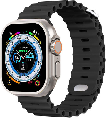 Svcreation Ultra 8 Watch for Android/iOS Calling, Heart Rate, Sports Mode, IP68 Smartwatch(Black Strap, 1.99)