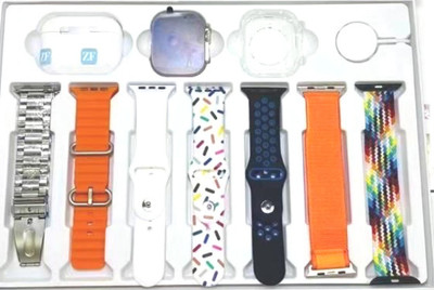 GMS 10 in 1 Bluetooth Connectivity Smart Watch with 7 Multicolored Straps Smartwatch(Multicolor Strap, Free)