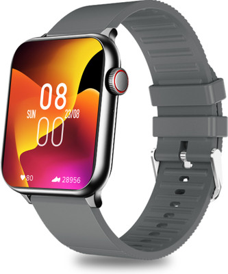 IZI Prime AMOLED Display AI Voice Sports Mode Password Protection Bluetooth Calling Smartwatch(Grey Strap, Regular)