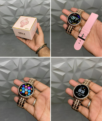 TECHMAZE 5G SIM CALL NO RETURN NO WARRANTY BATTERY 10 HOURS Smartwatch(Rose gold Strap, Free Size)